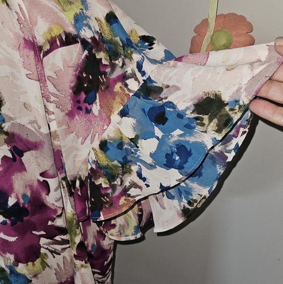 NWT Cynthia Rowley Ruffle Sleeve Blouse Plus Size 2X - Picture 3 of 9